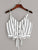 Striped Button Front Knot Hem Cami Top