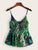 Tropical Print Button Front Cami Top