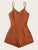 Button Front Solid Cami Playsuit