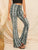 Snakeskin Print Flare Leg Pants