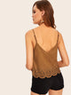 Scallop Edge Laser Cut Suede Cami Top