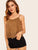 Scallop Edge Laser Cut Suede Cami Top