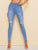 Ripped Light Bleach Dye Skinny Jeans