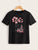 Perfume And Floral Print Tee