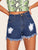Raw Hem Denim Shorts