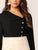 Asymmetrical Collar Single Breasted Top
