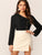 Asymmetrical Collar Single Breasted Top