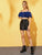 PU Leather Zip Detail Skirt