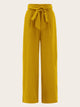 Foldover Waist Self Belted Palazzo Pants