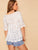 Scallop Hem Schiffy Eyelet Smock Blouse