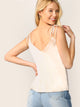 Self Tie Shoulder Satin Top