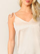 Self Tie Shoulder Satin Top