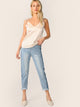 Self Tie Shoulder Satin Top