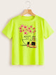 Perfume And Floral Print Tee