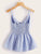 Striped Tie Front Shirred Back Cami Top