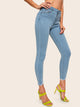 Raw Hem Ankle Jeggings