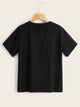 Slogan Print Short Sleeve Tee