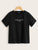 Slogan Print Short Sleeve Tee