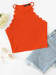 Scallop Trim Halter Top