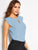 V-cut Neck Layer Cuff Keyhole Back Blouse