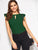 V-cut Neck Layer Cuff Keyhole Back Blouse