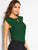 V-cut Neck Layer Cuff Keyhole Back Blouse
