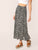 Ditsy Floral Print Button Front Skirt