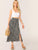 Ditsy Floral Print Button Front Skirt