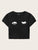 Wink Eyes Print Crop Tee