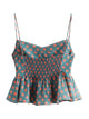 Polka Dot Peplum Cami Top