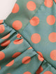 Polka Dot Peplum Cami Top