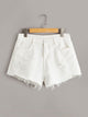 Raw Hem Denim Shorts