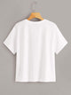 Letter & Girl Print Tee