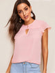Neon Orange Keyhole Top