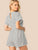 Wide Leg Belted Striped Tee Romper