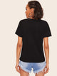 Letter Print Short Sleeve Top
