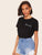 Letter Print Short Sleeve Top