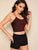 Crisscross Back Glitter Crop Top