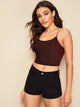 Crisscross Back Glitter Crop Top