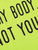Neon Lime Slogan Print Crop Tank Top
