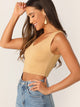 Solid Form Fitted Crop Tank Top