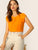 Gathered Neck Buttoned Keyhole Back Blouse