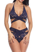Cut-out Floral Lace Lingerie Set