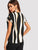 Cuffed Sleeve Color Block Top