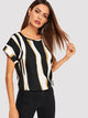 Cuffed Sleeve Color Block Top