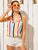 Colorful Striped Knot Cami Top