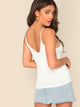 Solid V-Back Cami Top