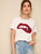 Sequined Sparkely Glittery Cozy Costume Lip Print T-shirt