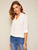 Solid Tab Sleeve V Neck Top