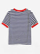 Pocket Patched Striped Ringer Tee